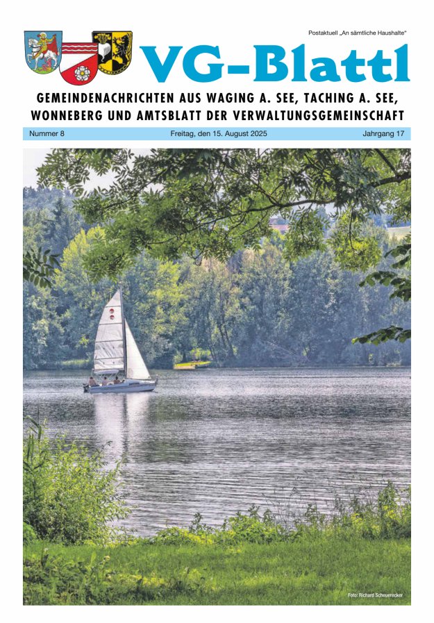 Titelblatt Gemeinde-Zeitung Waging a See