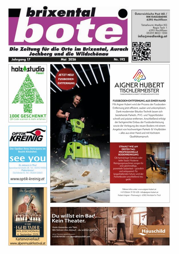 Titelblatt Brixental Bote Ausgabe: 04/2026