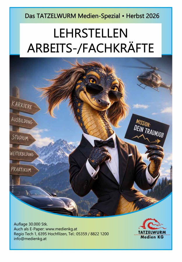 Titelblatt Ausbildungsratgeber Tatzelwurm (Österreich)