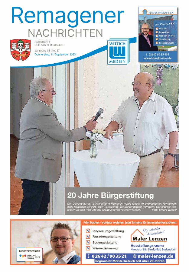 Titelblatt Remagener Nachrichten Ausgabe: 20/2024