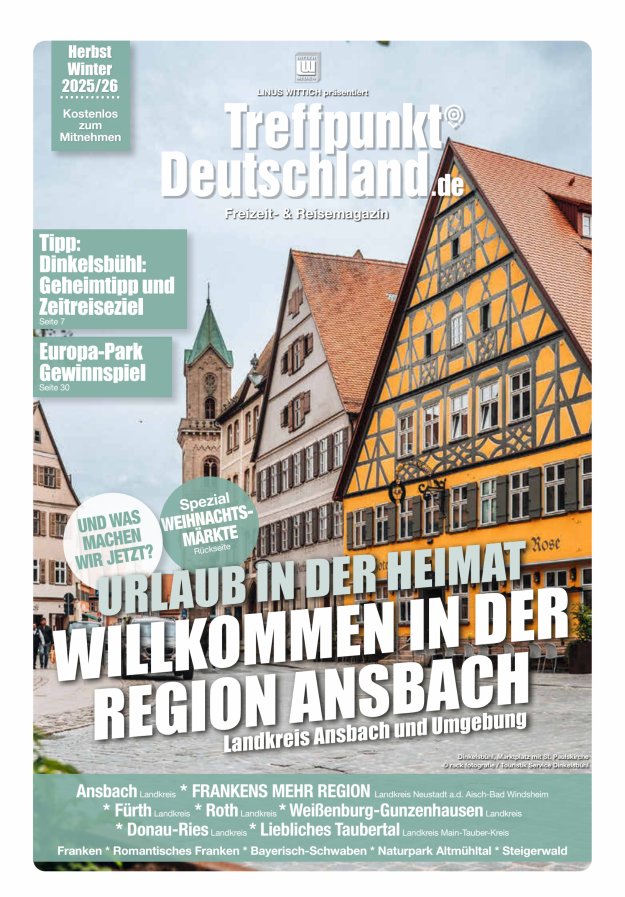 Titelblatt TreffpunktDeutschland Region Ansbach Reisemagazin