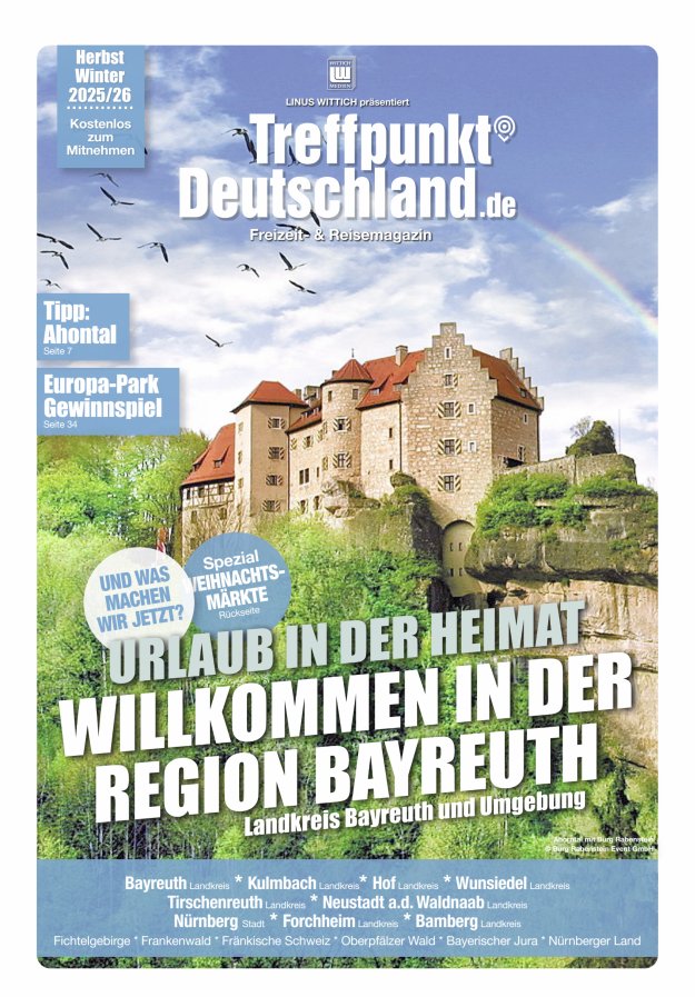 Titelblatt TreffpunktDeutschland Region Bayreuth Reisemagazin