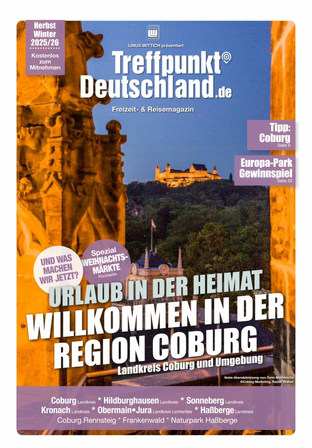 Titelblatt TreffpunktDeutschland Region Coburg Reisemagazin