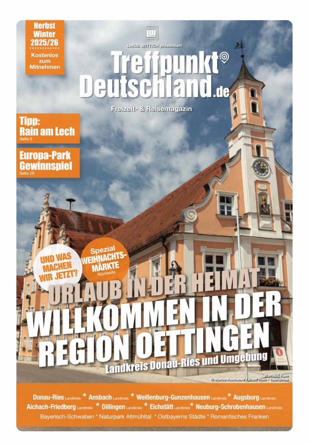 Titelblatt TreffpunktDeutschland Region Oettingen Reisemagazin