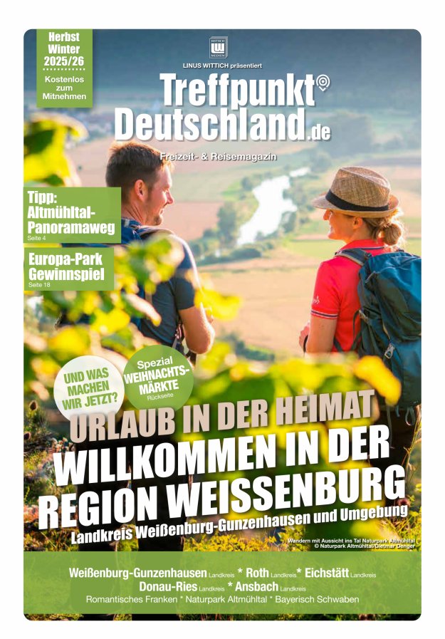 Titelblatt TreffpunktDeutschland Region Weißenburg Reisemagazin