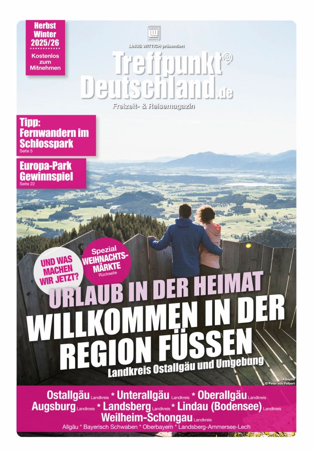 Titelblatt TreffpunktDeutschland Region Füssen Reisemagazin