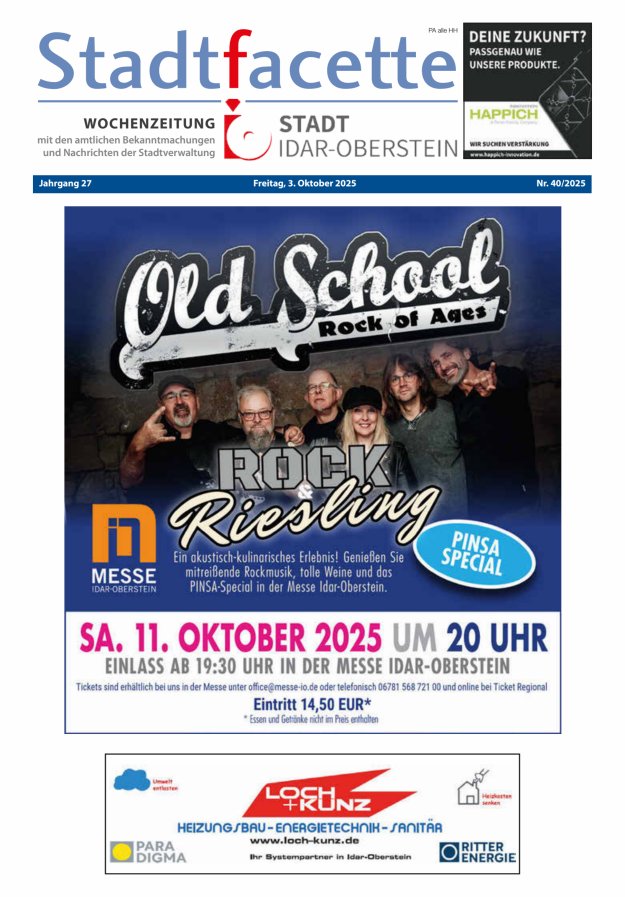 Titelblatt Stadtfacette Idar-Oberstein