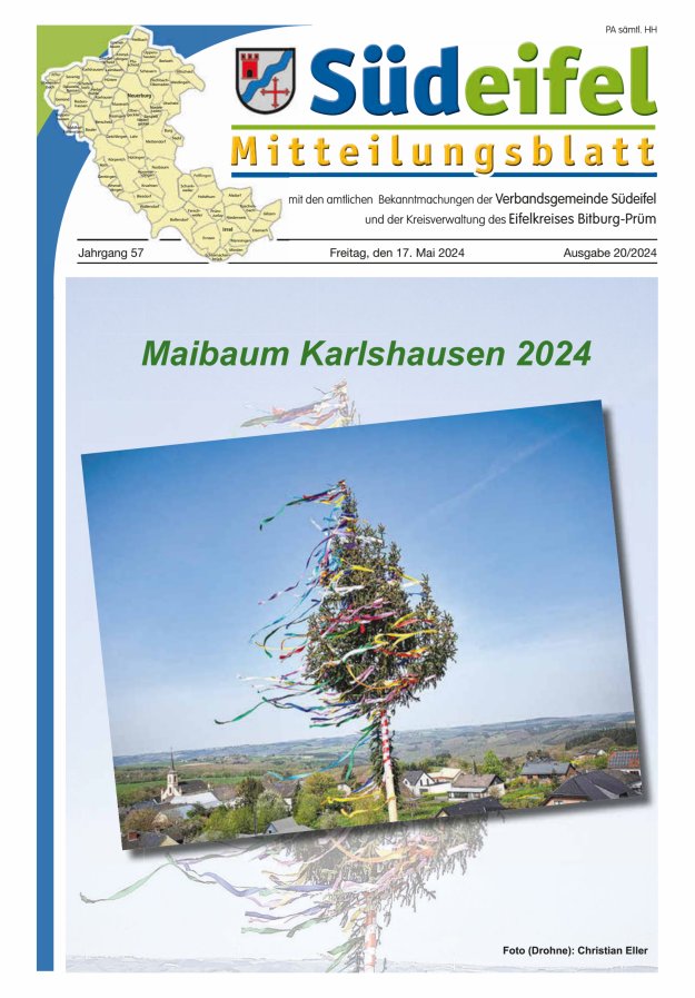 Titelblatt Mitteilungsblatt Südeifel Ausgabe: 20/2024
