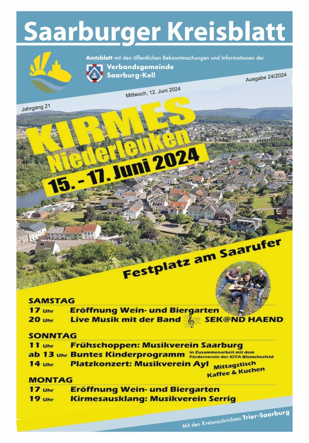 Titelblatt Saarburger Kreisblatt