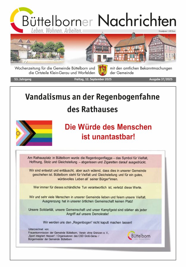 Titelblatt Büttelborner Nachrichten
