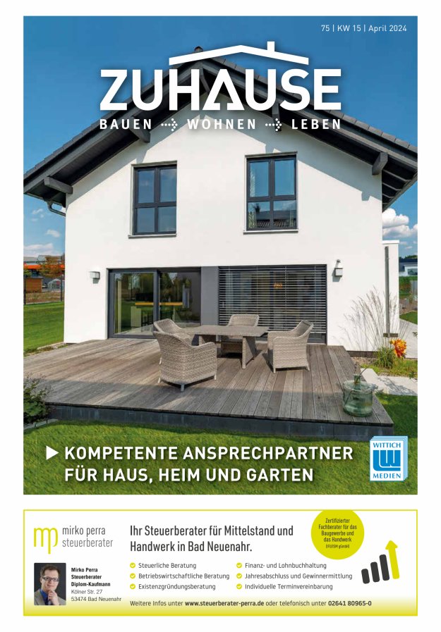 Titelblatt ZUHAUSE - Bauen-Wohnen-Leben 