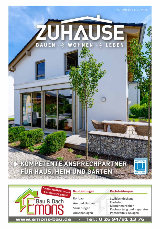 Titelblatt ZUHAUSE - Bauen-Wohnen-Leben 