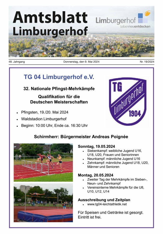 Titelblatt Amtsblatt Limburgerhof Ausgabe: 17/2024