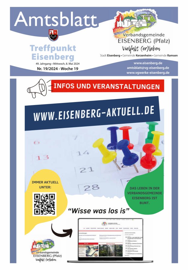 Titelblatt Treffpunkt Eisenberg (Pfalz) Ausgabe: 18/2024